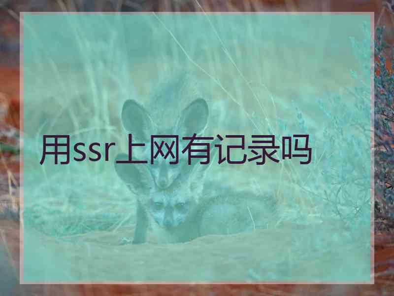 用ssr上网有记录吗
